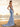 Spaghetti Strap Illusion Ruched Beading Bodice Mermaid Prom Dress - Blue