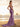 Spaghetti Strap Illusion Ruched Beading Bodice Mermaid Prom Dress - Purple