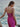 Cut Front Spaghetti Strap Hand Beading Lace Up Ruched Bodice Mermaid Prom Dress With Slit - Hot Pink