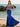 Spaghetti Strap Beading Ruched Lace Up Bodice Mermaid Prom Dress With Slit - Blue