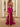 Spaghetti Strap Beading Ruched Lace Up Bodice Mermaid Prom Dress With Slit - Hot Pink