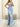 Spaghetti Strap Beading Ruched Lace Up Bodice Mermaid Prom Dress With Slit - Light Blue