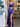 Two Pieces Sparkly Beading Illusion Bodice Mermaid Prom Dress With Slit - Royal Blue
