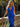 Halter Bow Back Bodice Pleated Long Mermaid Prom Dress in Royal Blue