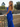 Halter Bow Back Bodice Pleated Long Mermaid Prom Dress in Royal Blue