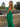 Halter Bow Back Bodice Pleated Long Mermaid Prom Dress in Emerald Green