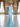 Halter Bow Back Bodice Pleated Long Mermaid Prom Dress - Baby Blue