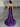 Halter Ruched Lace Up Bodice Mermaid Long Prom Dress - Purple