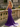 Sparkly Beading Cut Front Lace Up Ruched Bodice Long Mermaid Prom Dress in Purple