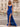 V-Neck Ruched Bust Corset Lace Up Mermaid Satin Long Prom Dress With Slit - Royal Blue