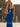Bow Cut Front Hot Fix Crystal Illusion Long Mermaid Prom Dress - Royal Blue
