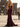 Bow Cut Front Hot Fix Crystal Illusion Long Mermaid Prom Dress - Burgundy