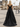 Deep V-Neck Off Shoulder Illusion Long Ball Gown Prom Dress - Black