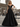 Deep V-Neck Off Shoulder Illusion Long Ball Gown Prom Dress - Black