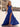 Halter Pleated Ruched Bust Layered Ruffle Hem Long Mermaid Prom Dress With Slit - Royal Blue