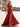 Halter Pleated Ruched Bust Layered Ruffle Hem Long Mermaid Prom Dress With Slit - Red
