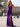 Luxury Hot Fix Crystal Halter Corset Mermaid Long Prom Dress With Slit - Purple