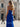 Spaghetti Shoulder Straps Bodice Pleated Mermaid Long Prom Dress With Slit - Royal Blue