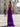 Spaghetti Shoulder Straps Bodice Pleated Mermaid Long Prom Dress With Slit - Purple