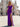 Spaghetti Shoulder Straps Bodice Pleated Mermaid Long Prom Dress With Slit - Purple