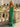 V-Neck Appliques Satin Backless Long Prom Dress - Emerald Green