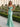V-Neck Appliques Satin Backless Long Prom Dress - Mint Green