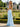 Backless V-Neck Satin Long Mermaid Prom Dress With Drop Train in Sky Blue