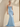 Sparkly Crystal Backless Criss Cross Long Mermaid Prom Dress in Sky Blue