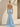 Sparkly Crystal Backless Criss Cross Long Mermaid Prom Dress in Sky Blue