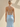 Sparkly Crystal Backless Criss Cross Long Mermaid Prom Dress in Sky Blue