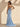 Sparkly Illusion Bodice Lace Up Long Mermaid Prom Dress WIth Split in Sky Blue
