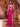 Sparkly Crystal Mermaid Prom Dress Sexy Sheer Bodice - Hot Pink