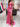 Off Shoulder Mermaid Prom Dress Long With Split - Hot Pink