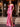 Off Shoulder Mermaid Prom Dress Long With Split - Hot Pink
