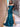 Off Shoulder Mermaid Prom Dress Long With Split - Teal