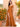 Cut Front Croset Bodice Mermaid Prom Dress With Slit - Burnt Orange