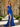 Cut Front Croset Bodice Mermaid Prom Dress With Slit - Royal Blue