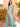 Cut Front Croset Bodice Mermaid Prom Dress With Slit - Baby Blue