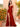 Cut Front Croset Bodice Mermaid Prom Dress With Slit - Red