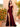 Cut Front Croset Bodice Mermaid Prom Dress With Slit - Burgundy