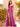 Cut Front Croset Bodice Mermaid Prom Dress With Slit - Hot Pink