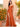 Cut Front Croset Bodice Mermaid Prom Dress With Slit - Orange