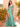 Cut Front Croset Bodice Mermaid Prom Dress With Slit - Mint Green