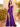Cut Front Croset Bodice Mermaid Prom Dress With Slit - Purple