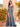 Cut Front Croset Bodice Mermaid Prom Dress With Slit - Dusty Blue
