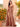 Cut Front Croset Bodice Mermaid Prom Dress With Slit - Rose Gold