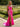 Crystal Bows Bodice Mermaid Prom Dress With Slit - Hot Pink