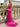 Crystal Bows Bodice Mermaid Prom Dress With Slit - Hot Pink