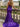 Crystal Bows Bodice Mermaid Prom Dress With Slit in Purple