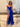 Crystal Bows Bodice Mermaid Prom Dress With Slit - Royal Blue